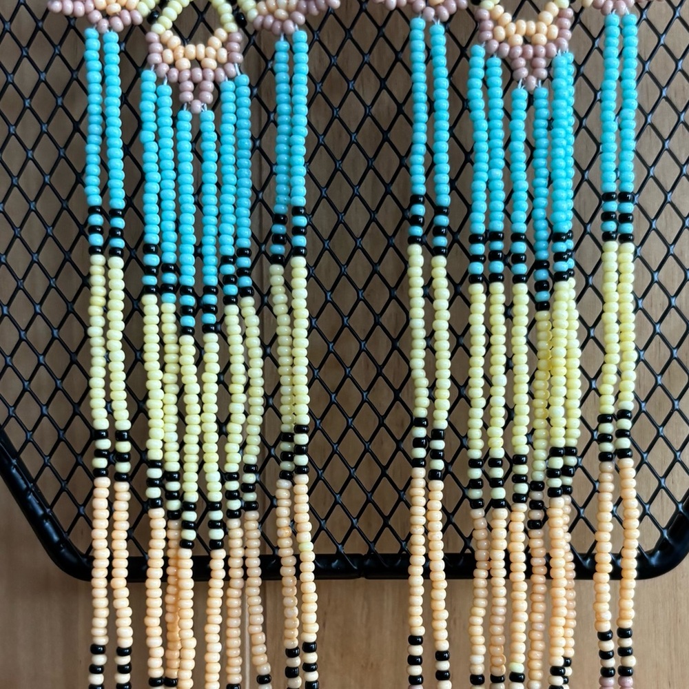 💕New Listing 💕 Handmade Chakira bead extra long earrings - Picture 6 of 8
